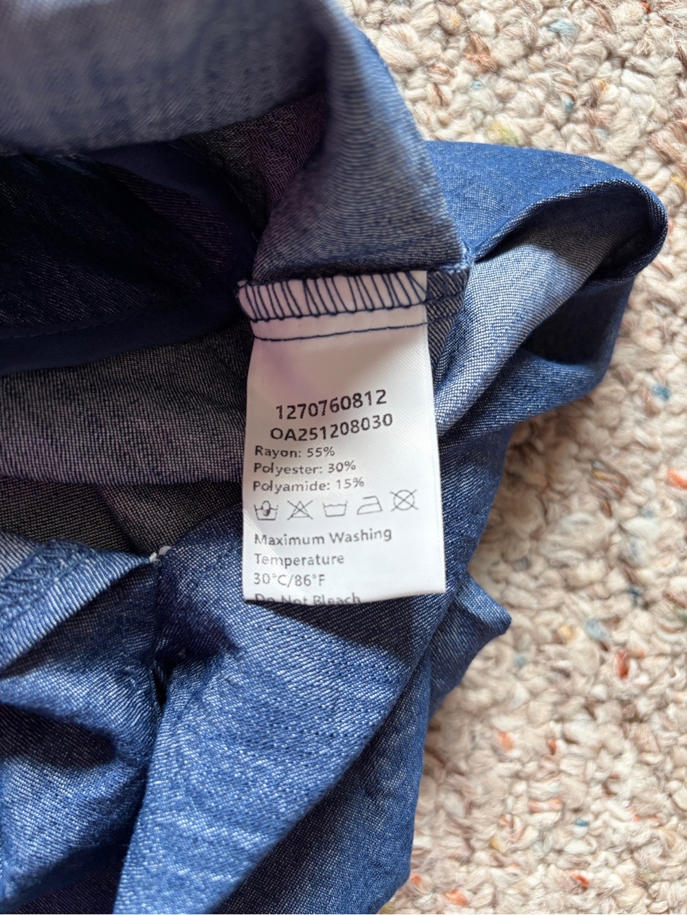 NWT Commense women’s medium crop tank top wide leg trouser chambray blue set - Picture 12 of 12
